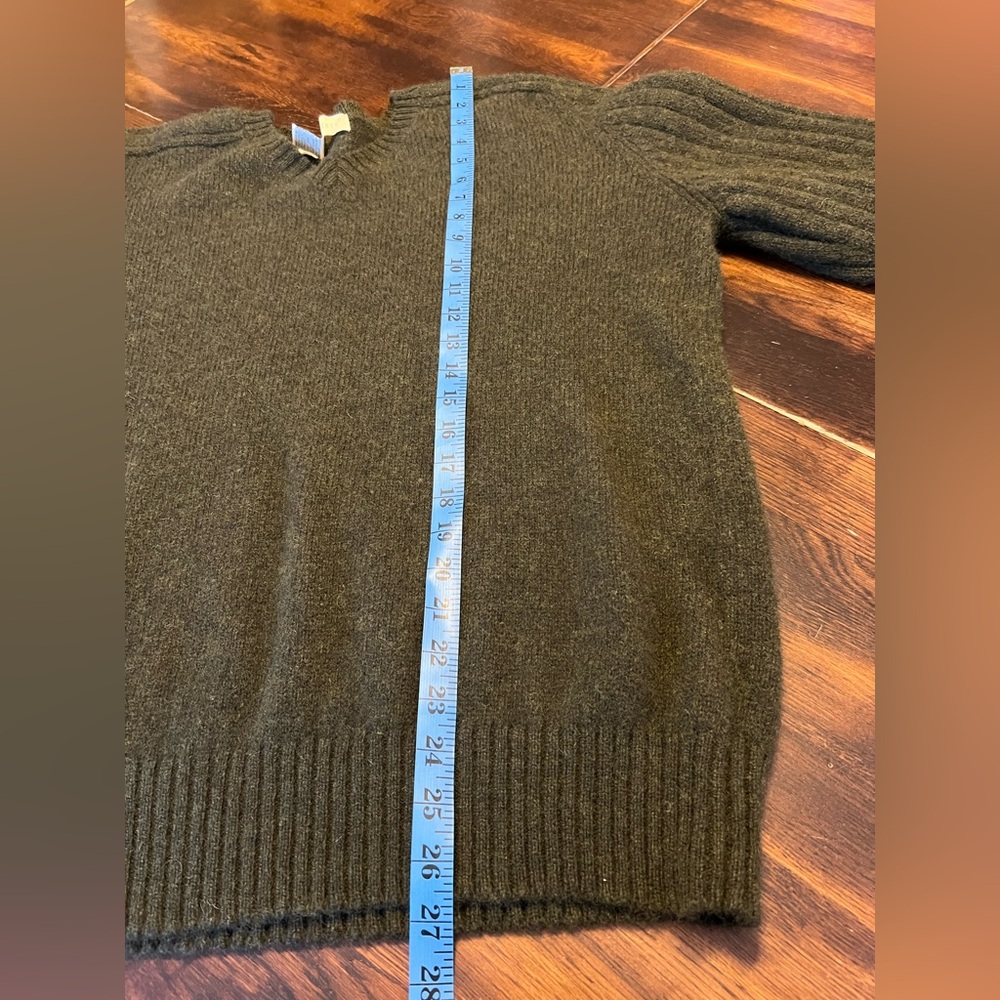 Basic Elements 100% Shetland Wool Knit Sweater Me… - image 6